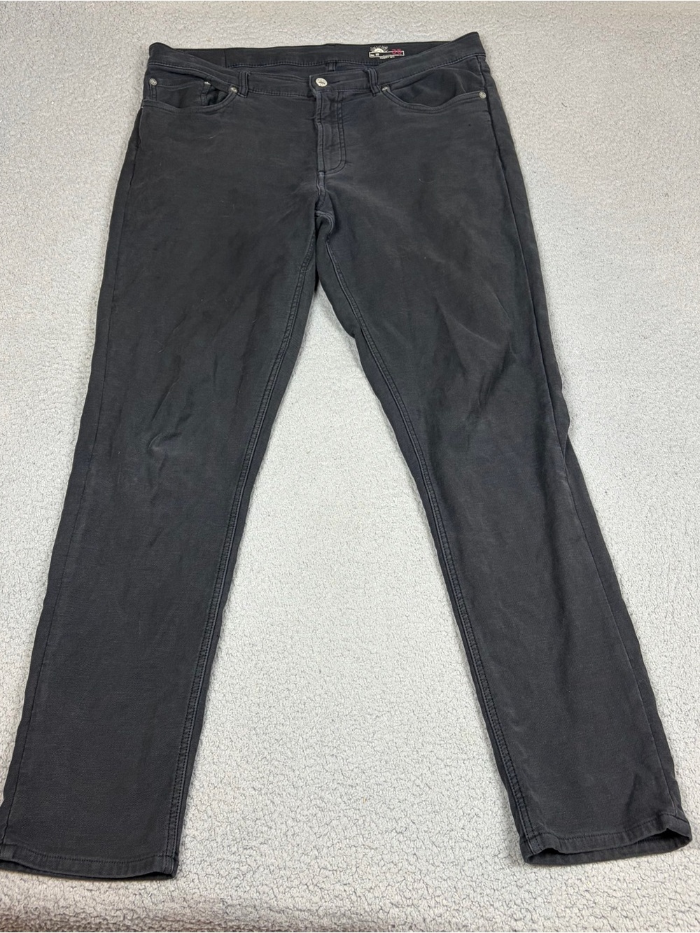 Faherty Jeans Men's 35x32 Black Straight Soft Stretch Denim Casual